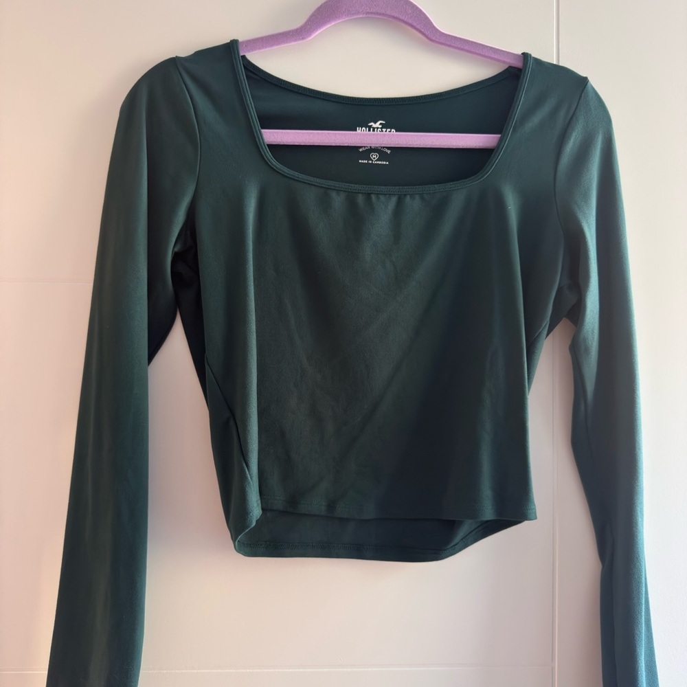Hollister Dark Green Long Sleeve Top